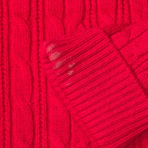 ST JOHNS BAY Chunky Cable Knit Sweater Women Large Nylon Classic NormCore Preppy - Picture 7 of 15